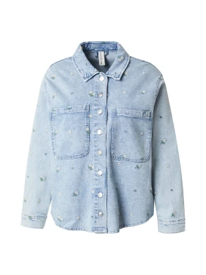 Foto van product ONLY Carmakoma Blouse 'CARCASSIE' blauw denim / curry / groen / wit