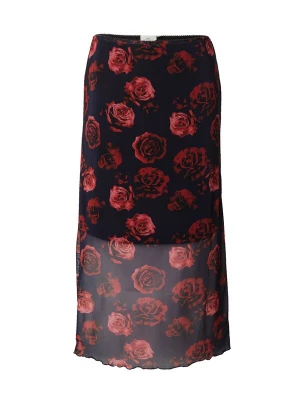 Foto van product ONLY Carmakoma Rok 'CARROSETTA' lichtrood / donkerrood / zwart