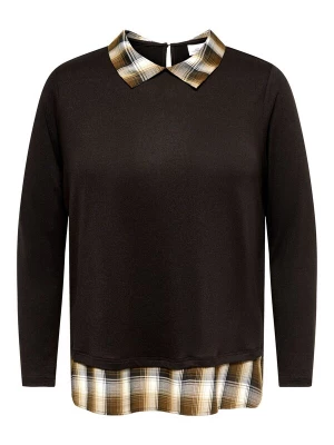 Foto van product ONLY Carmakoma Shirt 'CARAlba' bruin / cappuccino / donkerbruin / wit