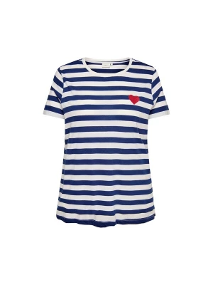 Foto van product ONLY Carmakoma Shirt 'CARAnita' donkerblauw / lichtrood / wit