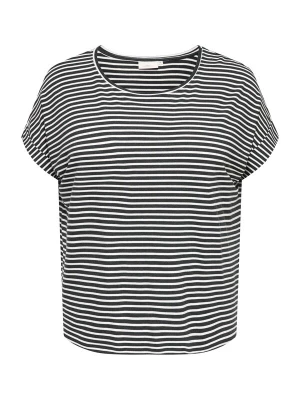 Foto van product ONLY Carmakoma Shirt 'CARMOSTER' nachtblauw / wit