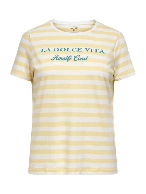 Foto van product ONLY Carmakoma Shirt cyaan blauw / geel / wit