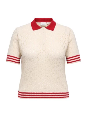 Foto van product ONLY Carmakoma Trui 'CARSUNNY' beige / donkerrood