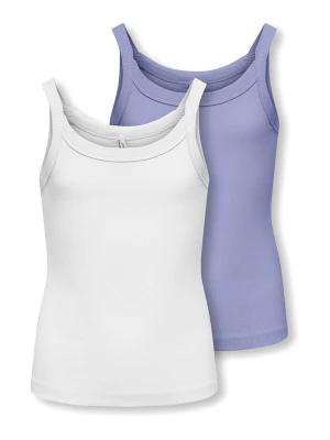 Foto van product ONLY GIRLS Top 'KOGJill' violetblauw / wit