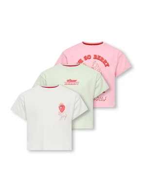 Foto van product Only Mini Shirt 'KMGBELINDA' pastelgroen / rosa / donkerrood / wit