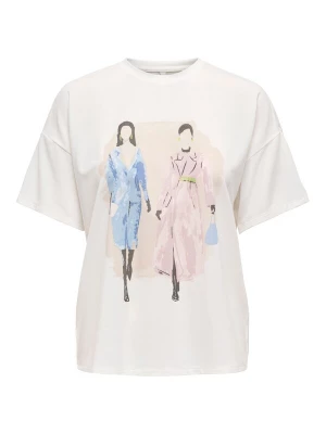 Foto van product ONLY Shirt beige / hemelsblauw / rosa / wit
