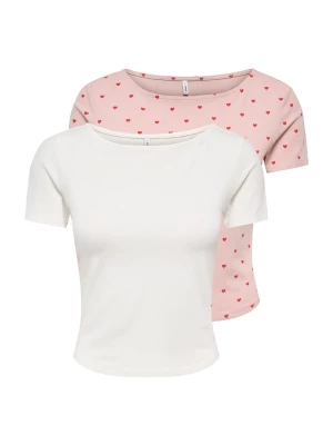 Foto van product ONLY Shirt 'ONLSUSAN' rosa / donkerrood / offwhite
