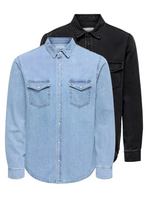 Foto van product Only & Sons Overhemd 'Bane' blauw denim / black denim