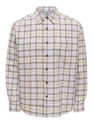 Foto van product Only & Sons Overhemd 'ONSGUDMUND' bruin / cappuccino / wit