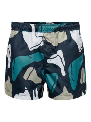Foto van product Only & Sons Zwemshorts 'ONSTodd' cyaan blauw / donkerblauw / grijs / wit