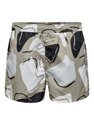 Foto van product Only & Sons Zwemshorts 'Todd' grijs / zwart / wit