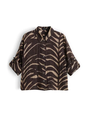 Foto van product OPUS Blouse 'Fadena' chocoladebruin / cappuccino