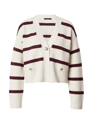 Foto van product OUI Gebreid vest bordeaux / wit