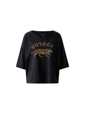 Foto van product OUI Shirt bruin / zwart