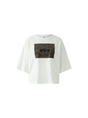 Foto van product OUI Shirt donkerbruin / zwart / wit