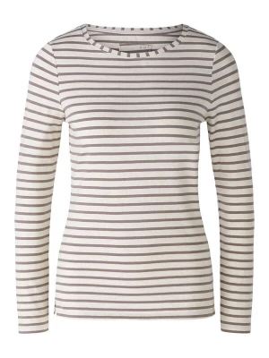 Foto van product OUI Shirt 'Sumiko' bruin / offwhite