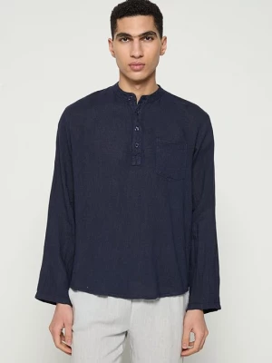 Foto van product Overhemd Le Monde du Lin donkerblauw