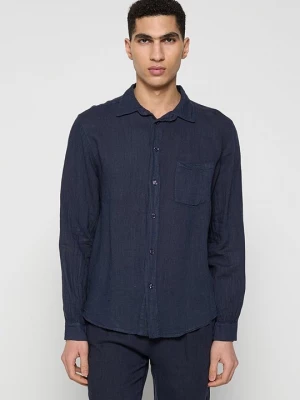 Foto van product Overhemd Le Monde du Lin donkerblauw