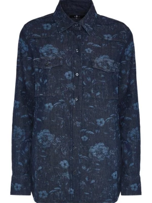 Foto van product Overhemdblouse 7 For All Mankind donkerblauw