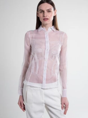 Foto van product Overhemdblouse Gianfranco Ferre zijde - wit