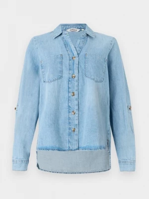 Foto van product Overhemdblouse Only lichtblauw denim
