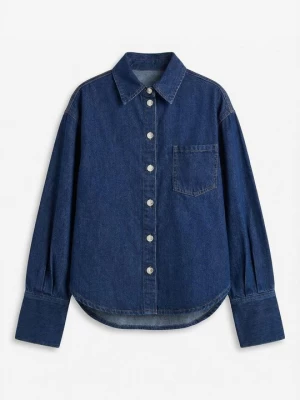 Foto van product Overhemdblouse Topshop donkerblauw denim