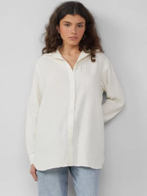 Foto van product Overhemdblouse van mousseline in een oversized model QS crème