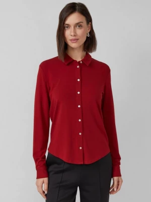 Foto van product Overhemdblouse van viscosemix met parelmoeren knopen s.Oliver rood