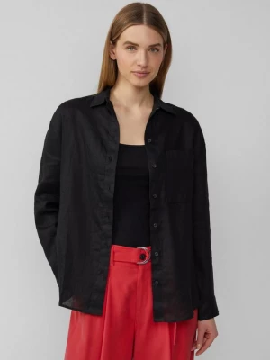 Foto van product Oversized blouse van puur linnen s.Oliver zwart