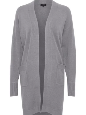 Foto van product Oxmo Gebreid vest grijs gemêleerd