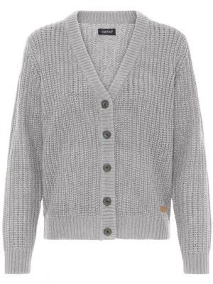 Foto van product Oxmo Gebreid vest ' OXEDNA ' grijs