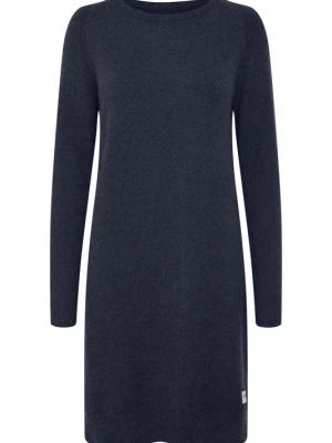 Foto van product Oxmo Gebreide jurk 'MAREEN' donkerblauw / wit