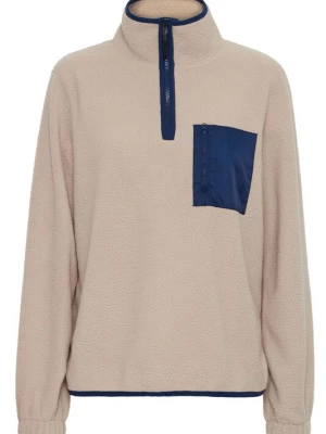 Foto van product Oxmo Trui 'Piala' beige / donkerblauw