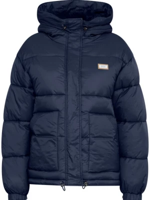Foto van product Oxmo Winterjas 'Joyce' beige / donkerblauw / wit