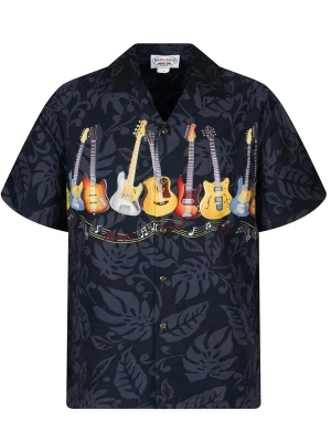 Foto van product Pacific Legend Overhemd 'Gitarre Brustdruck' zwart