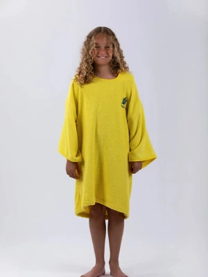 Foto van product Pacifique Sud Badjas 'Poncho Surf' citroengeel