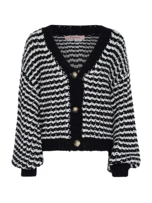Foto van product paino Gebreid vest zwart / wolwit