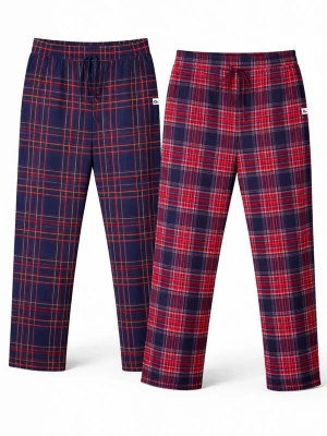 Foto van product PANTONECLO Pyjama lang 'Pantoneclo Men’ Night Wear Long Pajama- 2 PCS' bourgogne