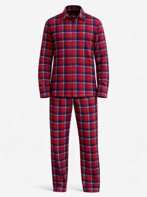 Foto van product PANTONECLO Pyjama lang 'Pantoneclo Men’s Nightwear Set' rood gemêleerd