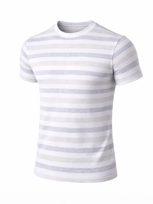 Foto van product PANTONECLO Shirt 'Pantoneclo Men’s Crew Neck Short Sleeve T-Shirt' beige / blauw / wit