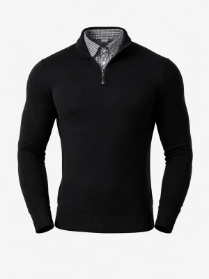 Foto van product PANTONECLO Trui 'Pantoneclo Men’ Mock Sweater' zwart