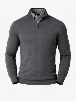 Foto van product PANTONECLO Trui 'Pantoneclo Men’s Mock Sweater' donkergrijs