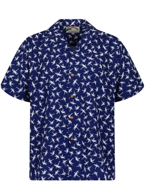 Foto van product Paradise Found Overhemd 'Tom Selleck Dragonfly' blauw