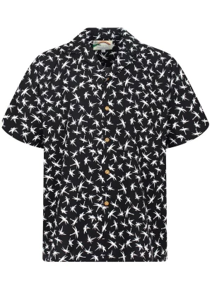 Foto van product Paradise Found Overhemd 'Tom Selleck Dragonfly' zwart