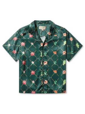 Foto van product Pas De Monaco Overhemd 'FRUIT MONOGRAM CUBAN' groen / gemengde kleuren