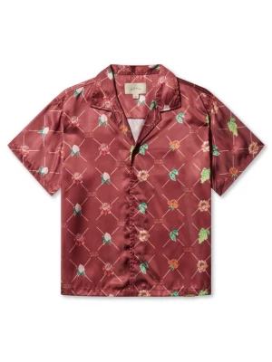 Foto van product Pas De Monaco Overhemd 'FRUIT MONOGRAM CUBAN' groen / mintgroen / oranje / bourgogne