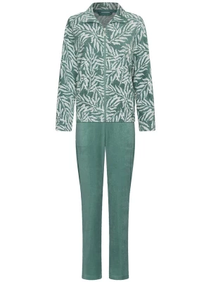 Foto van product Pastunette Huispak 'Pastunette - Homesuit - Nordic Leaf - Cotton Terry - Green - Zipper' groen