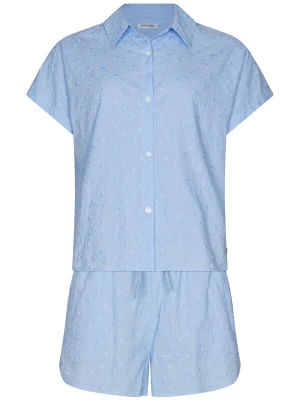 Foto van product Pastunette Pyjama 'Shortama full button' lichtblauw