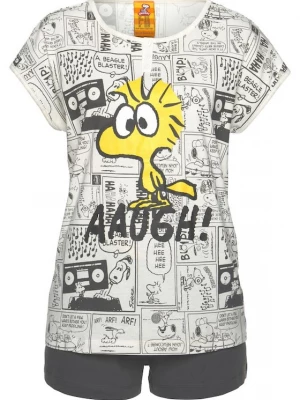 Foto van product PEANUTS Korte pyjama geel / grijs / wit