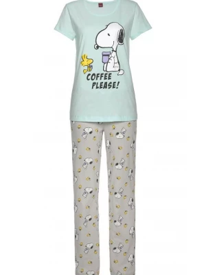 Foto van product PEANUTS Pyjama geel / grijs / mintgroen / wit
